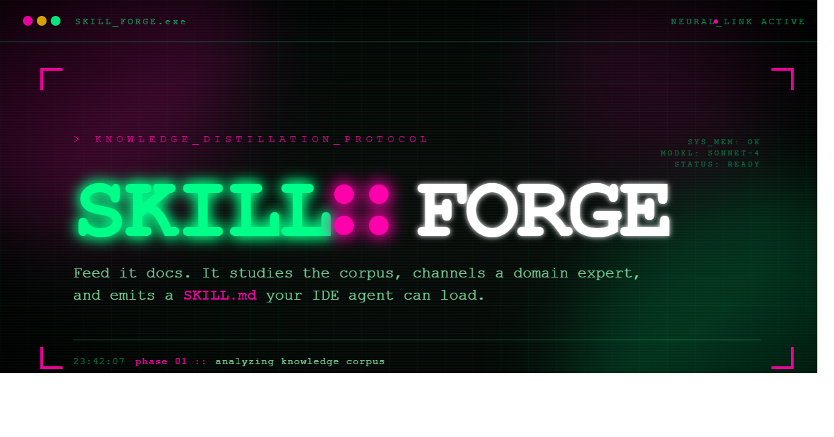 SKILL FORGE — AI Skill Generator for Cursor & Claude